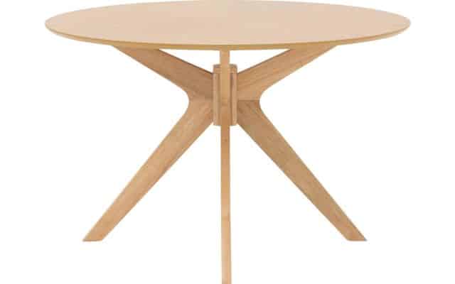 Eetkamertafel Julia 120 215 120 Cm Rond Eiken Naturel