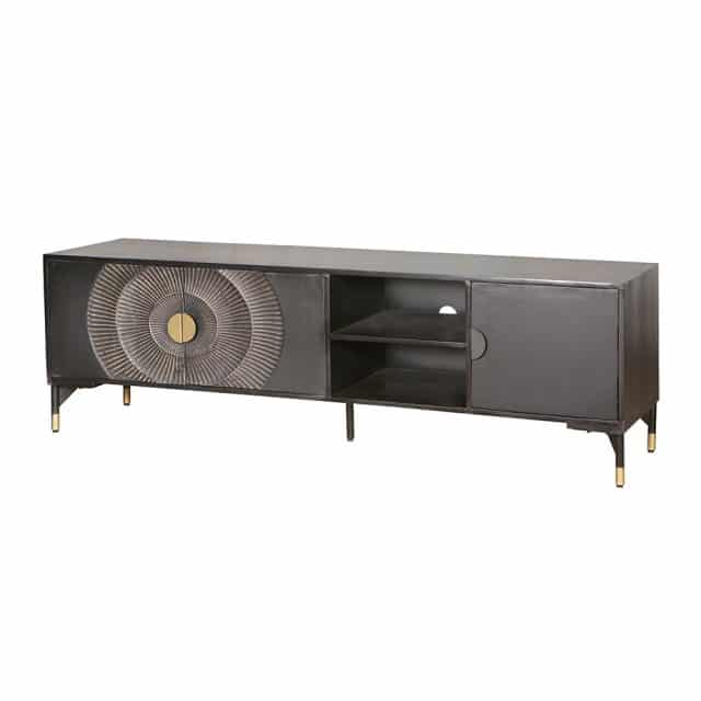 Tv Dressoir 190 Met 3 Deuren En 2 Open Vakken