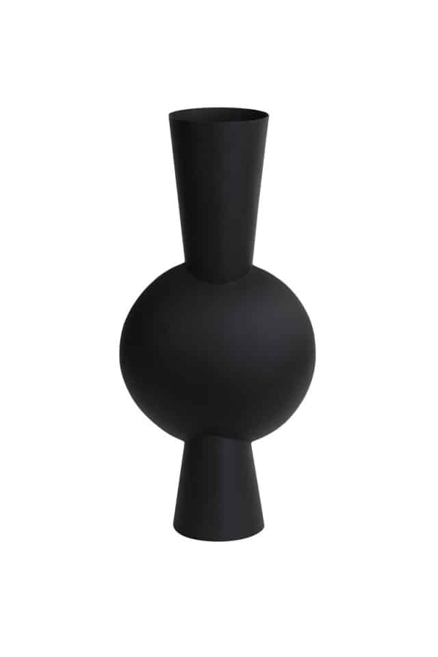 Vase Deco 26x19x54 Cm Kavandu Matt Black