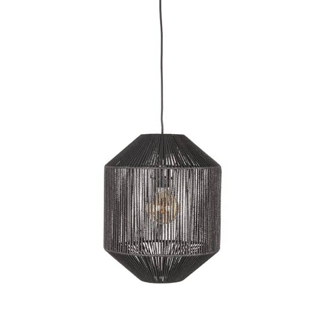 Label51 Hanglamp Ibiza 8211 Zwart 8211 Jute 8211 1 Lichts Cilinder