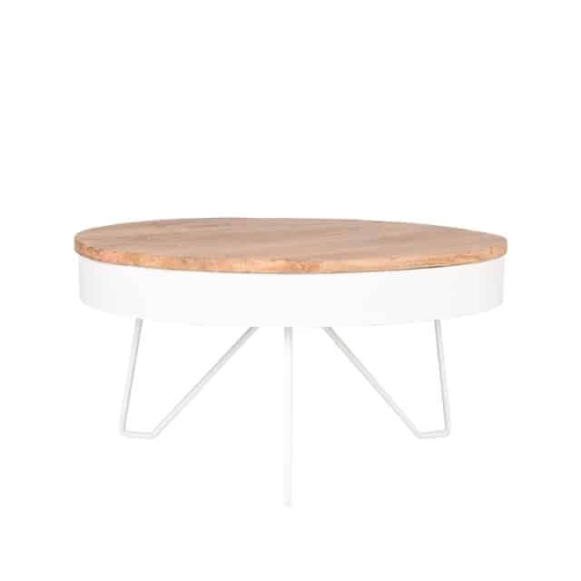 Label51 Salontafel Saran 8211 Wit 8211 Metaal 8211 Rond 8211 80 Cm