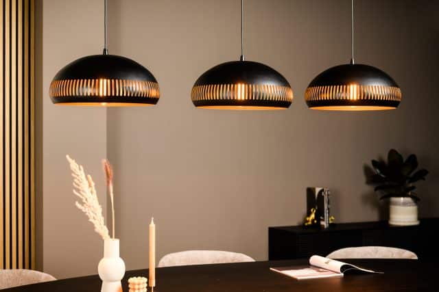 Hanglamp 3 Lichts H340 Zwart
