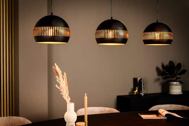 Hanglamp 3 Lichts H340 Zwart