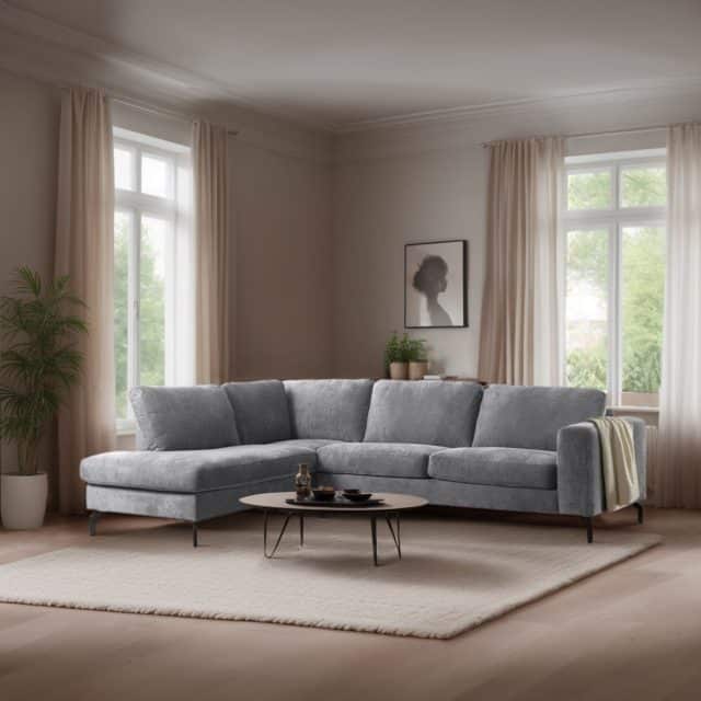 3 Zits Hoek Links Stof Perfect Harmony 82 R311 Grijs