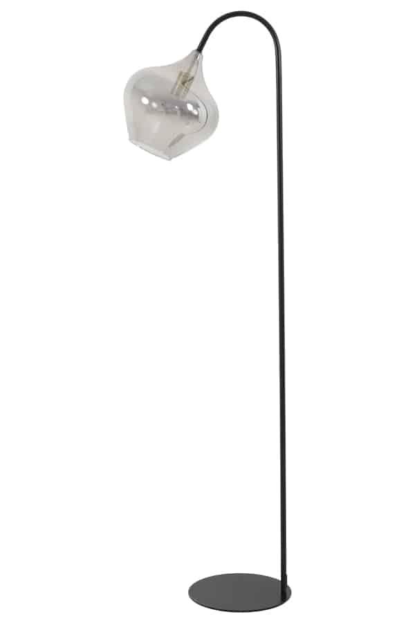 Floor Lamp 45x28x160 Cm Rakel Matt Black Smoked