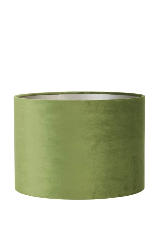 Shade Cylinder 30 30 21 Cm Velours Olive Green