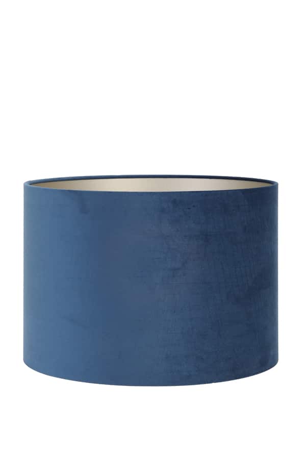 Shade Cylinder 40 40 30 Cm Velours Petrol Blue