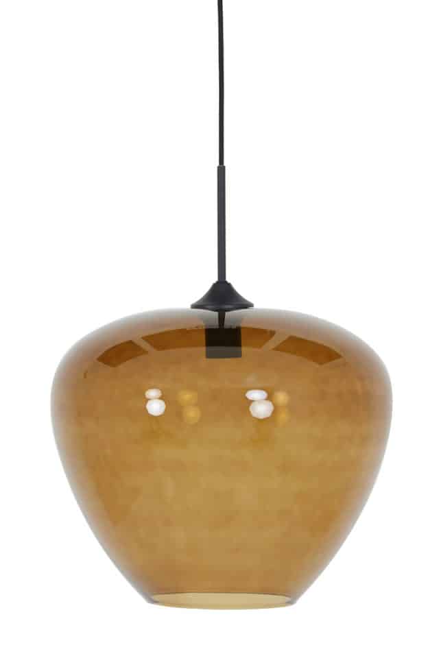 Hanging Lamp 40 215 34 Cm Mayson Glass Brown Black