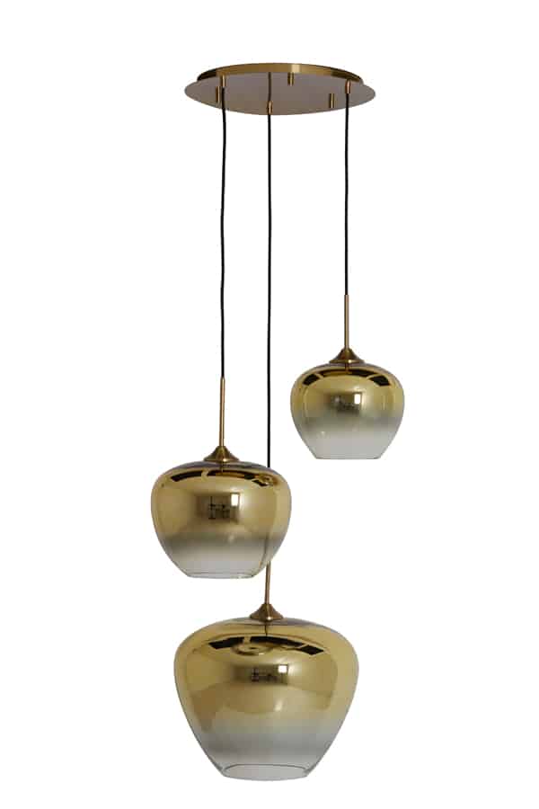 Hanging Lamp 3l 40 215 160 Cm Mayson Glass Gold Clear Gold