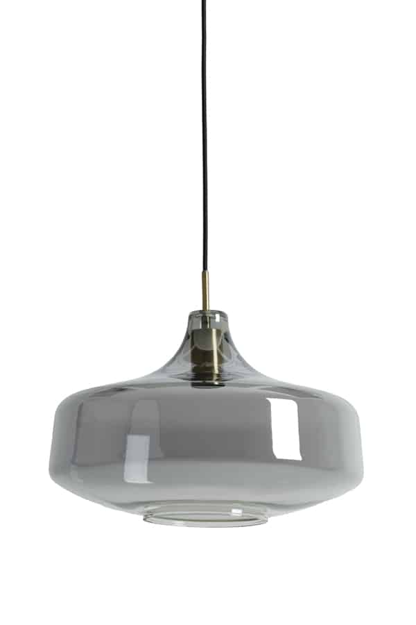 Hanging Lamp 39 5 215 27 Cm Solna Antique Bronze Smoked Glass