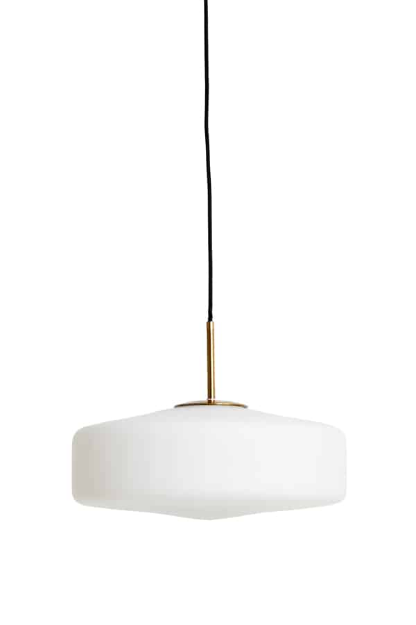 Hanging Lamp 30 215 17 Cm Pleat Glass Matt White Gold