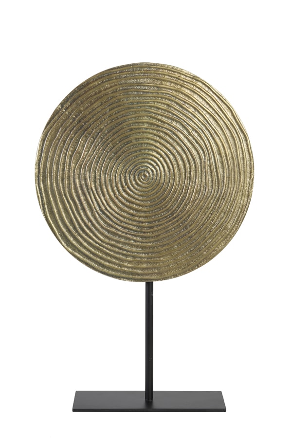Ornament On Base 35x10x56 Cm Rawas R Ant Brnz Circle Mt Blck