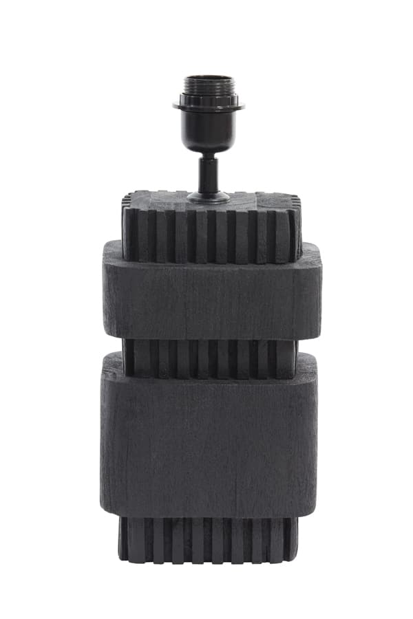 Lamp Base 17x13x37 Cm Sakura Wood Matt Black
