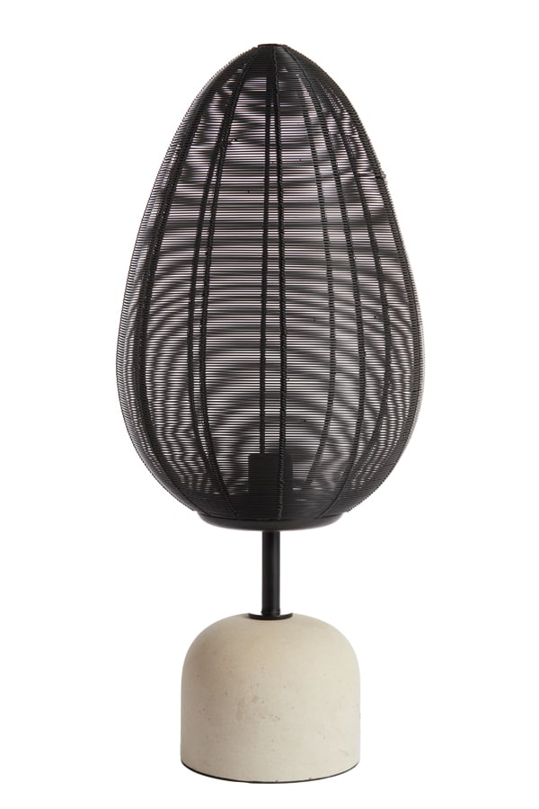 Table Lamp 26 215 61 Cm Joley Matt Black White Marble