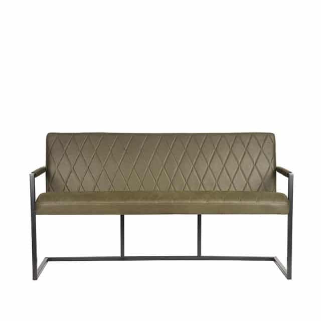 Label51 Eetkamerbank Denmark 8211 Army Green 8211 Microfiber 8211 155 Cm