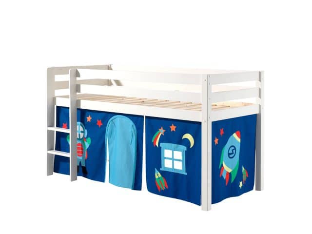 Deze Pino Combinatie Bestaat Uit Een Witte Pino Hoogslaper En Een Speelgordijn Astro