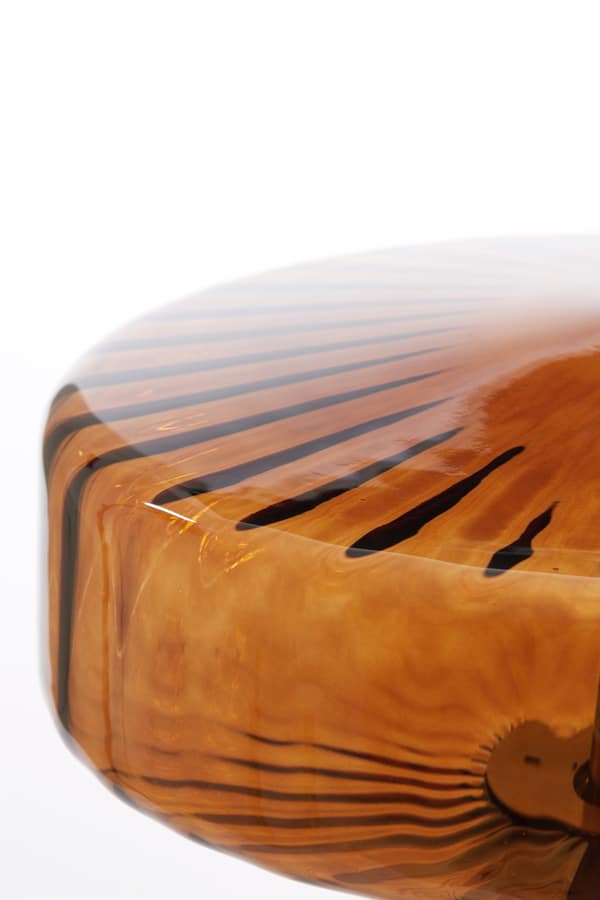 Table Lamp 40 215 53 Cm Pleat Glass Brown Gold