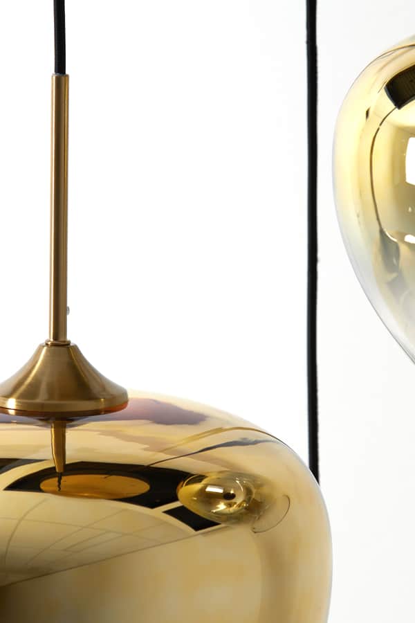 Hanging Lamp 3l 40 215 160 Cm Mayson Glass Gold Clear Gold