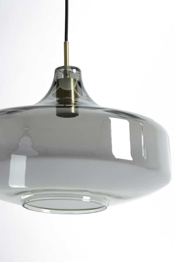 Hanging Lamp 39 5 215 27 Cm Solna Antique Bronze Smoked Glass