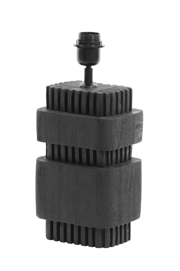 Lamp Base 17x13x37 Cm Sakura Wood Matt Black