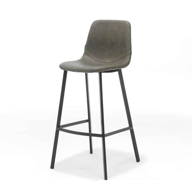 Barkruk Bari Zwart Stof Vintage Taupe