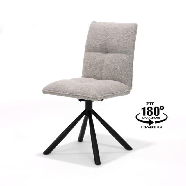 Leon Stoel Mt2 Stof Alpine Natural 01 Draaivoet 180