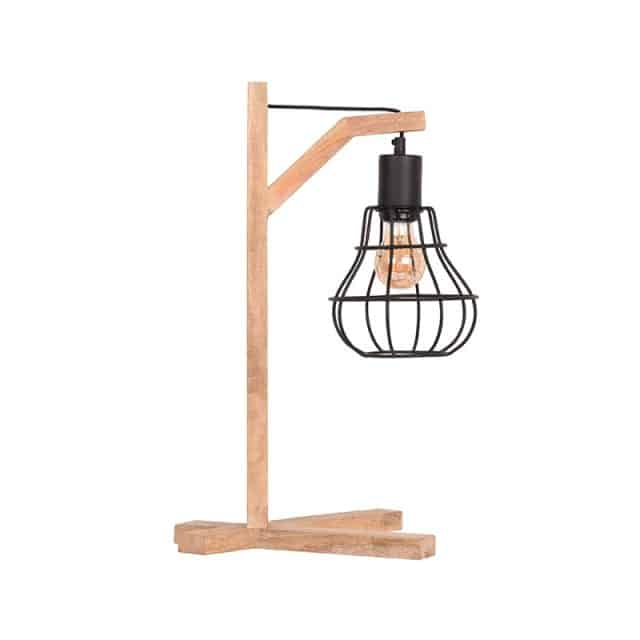 Label51 Tafellamp Drop 8211 Zwart 8211 Mangohout