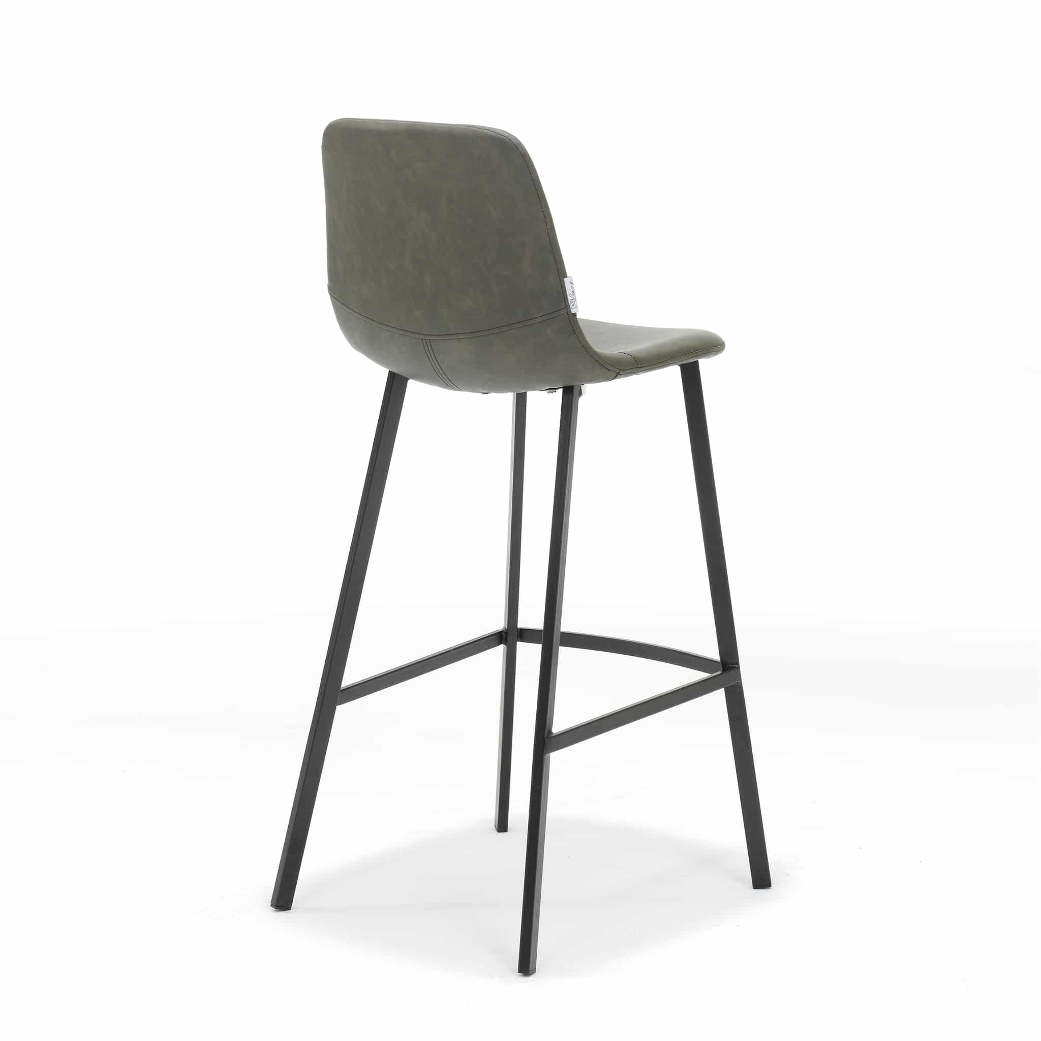 Barkruk Bari Zwart Stof Vintage Taupe