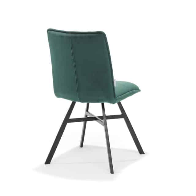 Stoel Ramon Zwart 8211 Stof Velours Groen