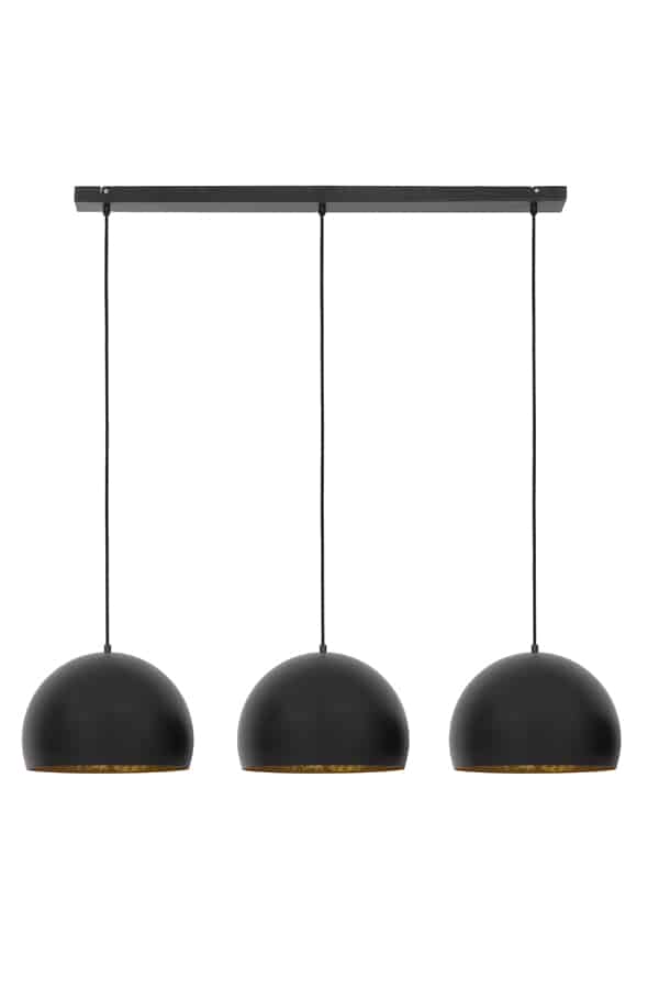 Hanging Lamp 3l 120x33x25 Cm Jaicey Matt Black Gold