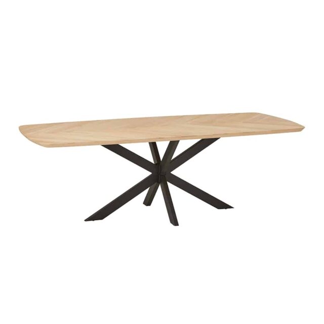 Eetkamertafel Geneve 8211 220 215 110 Cm 8211 Met Verjongde Rand En Spinpoot