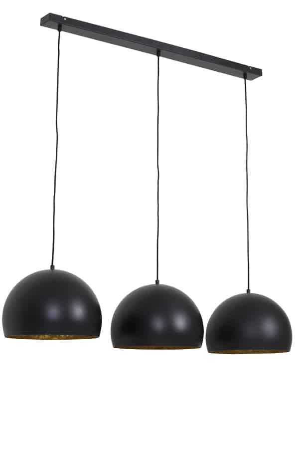 Hanging Lamp 3l 120x33x25 Cm Jaicey Matt Black Gold