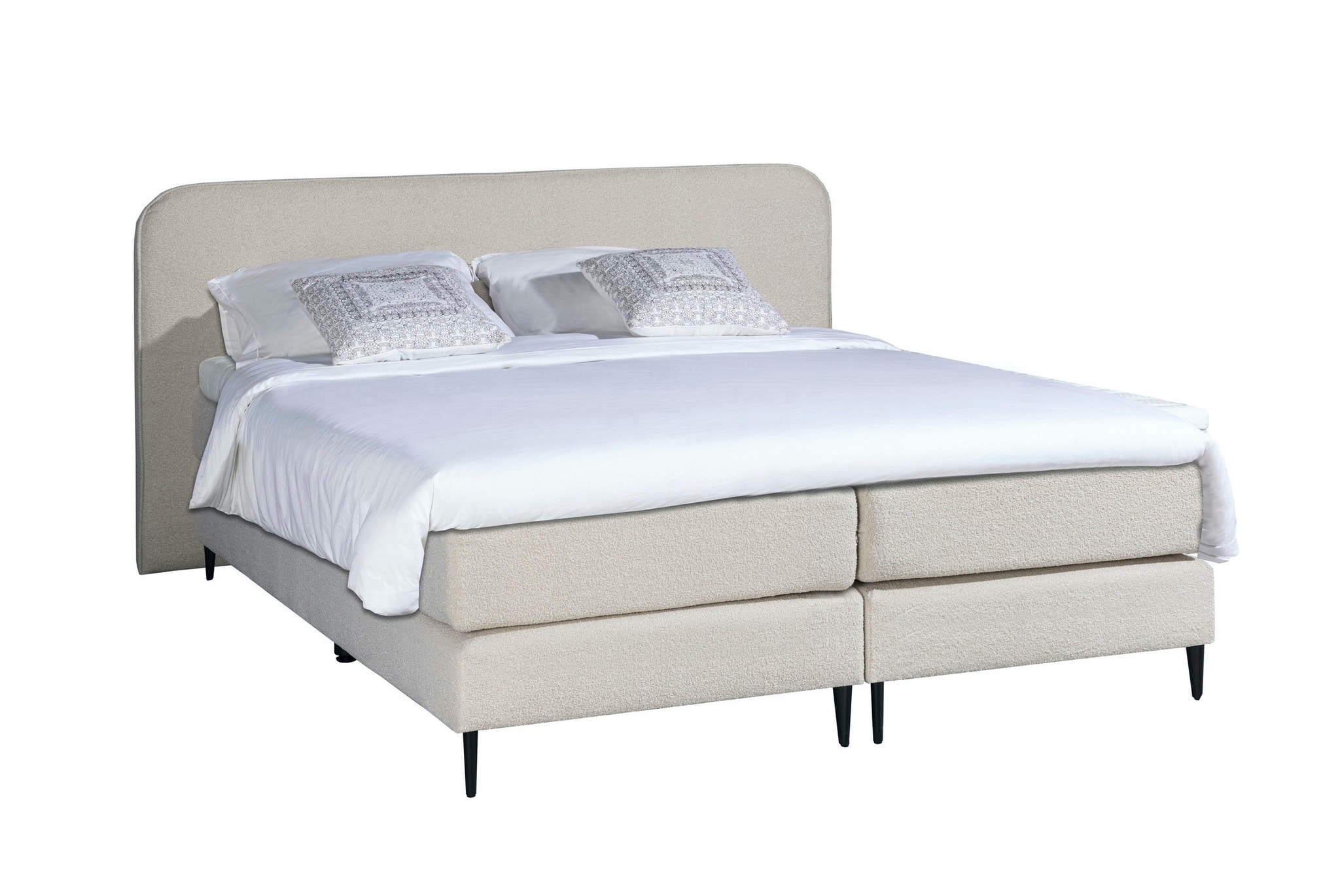 Mrgenn Boucl Boxspring Beige 160 215 200