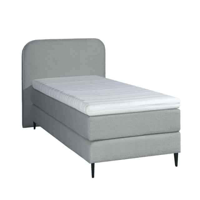 Mrgenn Boucl Eenpersoons Boxspring Grijs 90 215 210