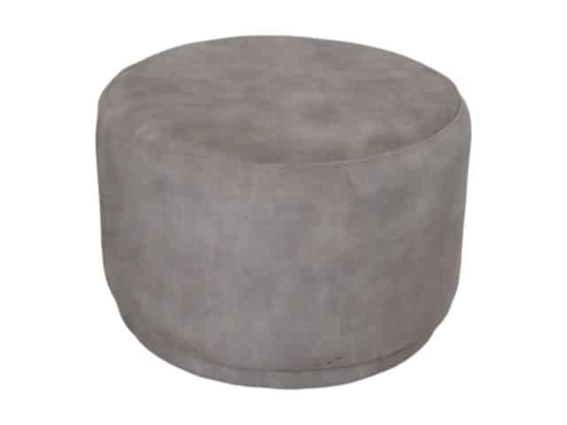 Hsm Collection Ronde Poef Otto 55x55x40 Wit Stof