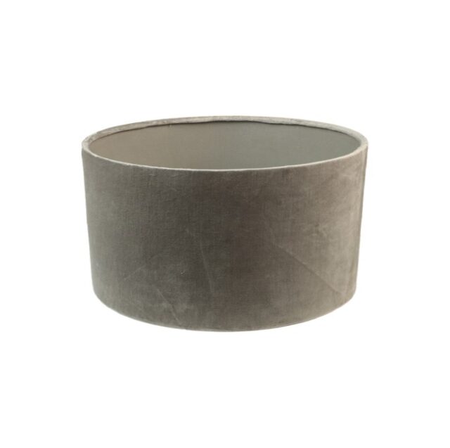 Hsm Collection Ronde Lampenkap 25x25x18 Licht Grijs Stof