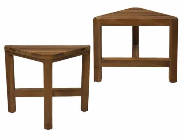 Hsm Collection Driehoekige Tuinbijzettafel S 2 38x20x32 Naturel Teak
