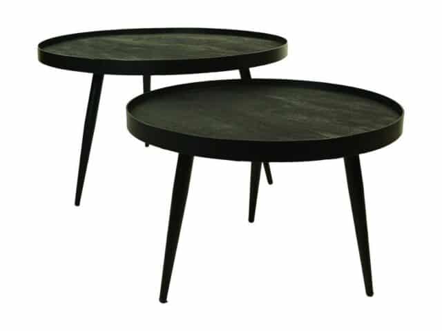 Hsm Collection Ronde Salontafel S 2 76 215 44 58 215 40 Zwart Mango Metaal