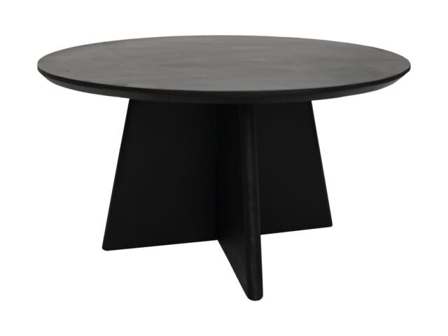 Hsm Collection Ronde Salontafel Kruispoot 80x80x45 Zwart Mango
