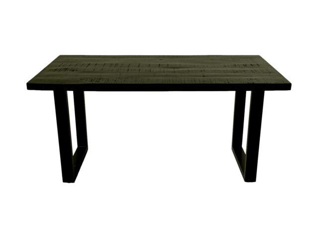 Hsm Collection Rechthoekige Eettafel Melbourne 160x90x77 Zwart Mango Metaal