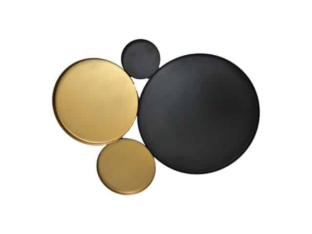 Hsm Collection Wanddecoratie 61x47x2 Zwart Goud Metaal