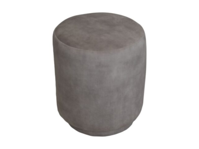 Hsm Collection Ronde Poef Otto 37x37x44 Wit Stof