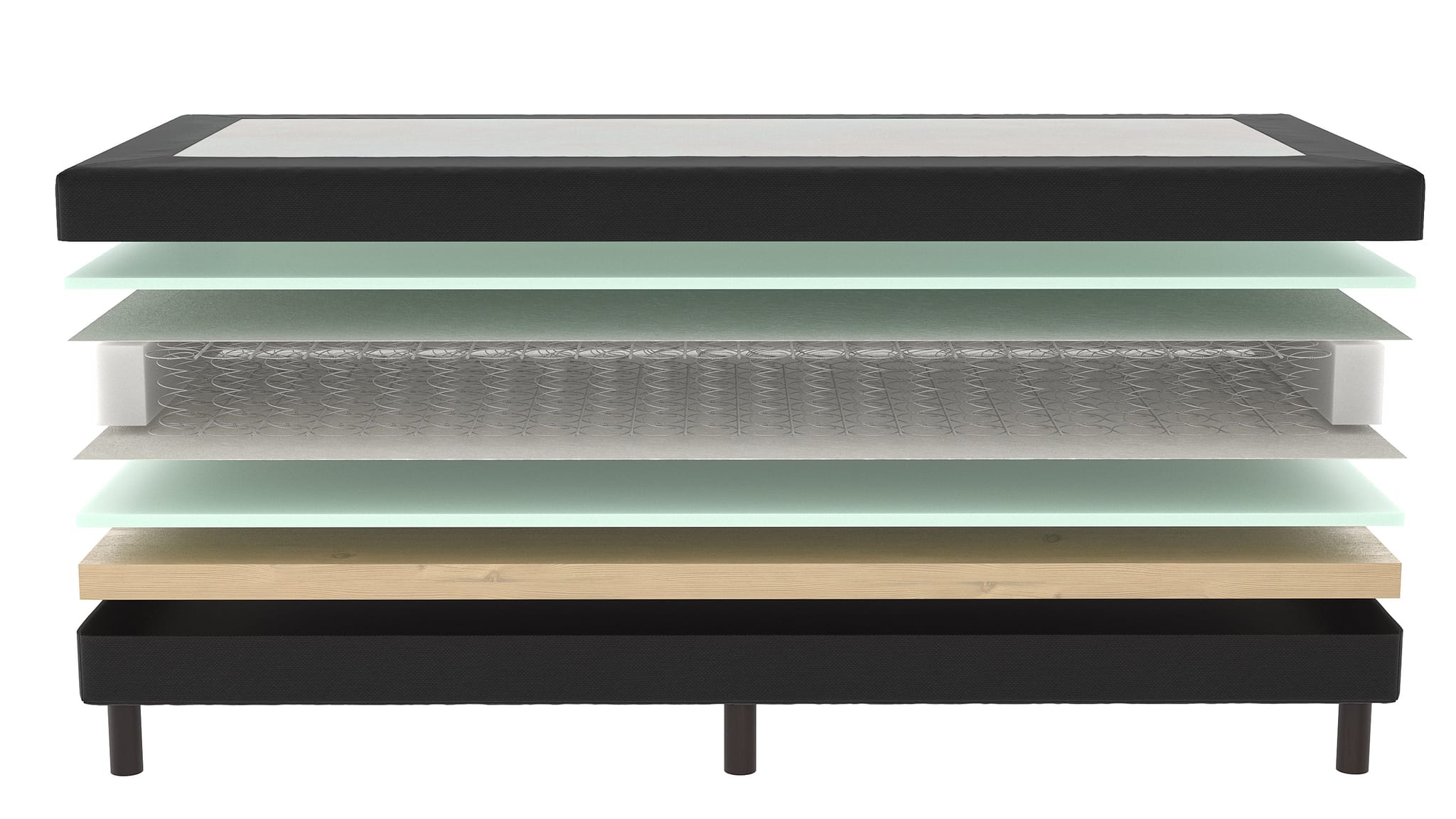 Mrgenn Losse Boxspring Bonellvering Zwart 80 215 220