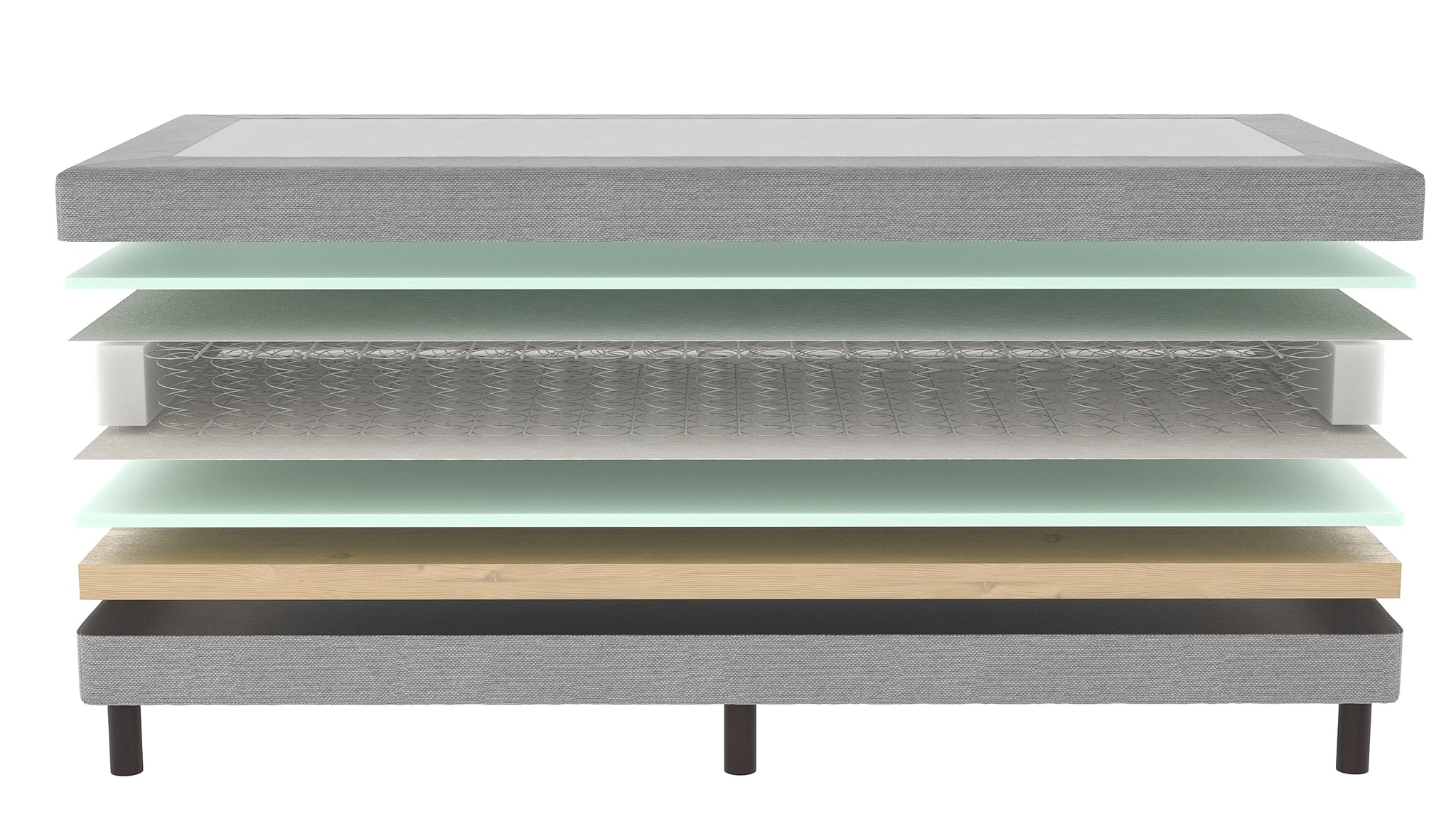 Mrgenn Losse Boxspring Bonellvering Grijs 70 215 200