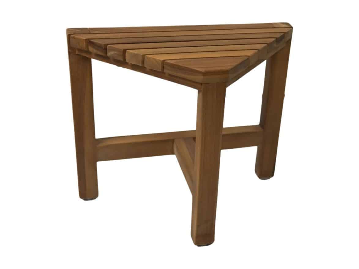 Hsm Collection Driehoekige Tuinbijzettafel S 2 38x20x32 Naturel Teak
