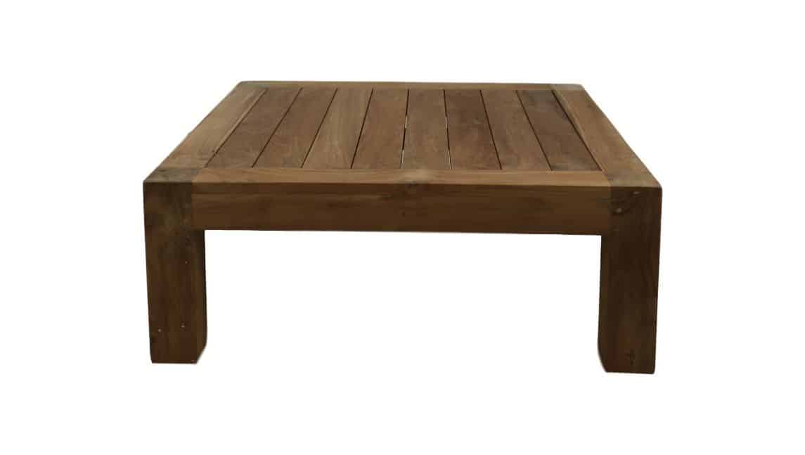 Hsm Collection Vierkante Tuinsalontafel Aruba 80x80x30 Naturel Teak