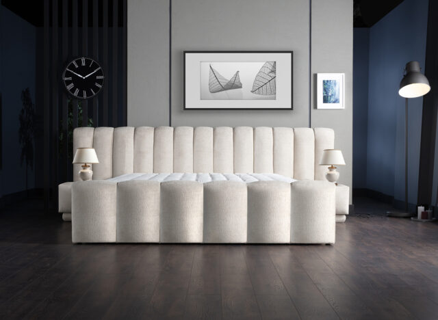 Opbergboxspring Iosbedd 8211 Stof Beige 8211 180 215 200 Cm