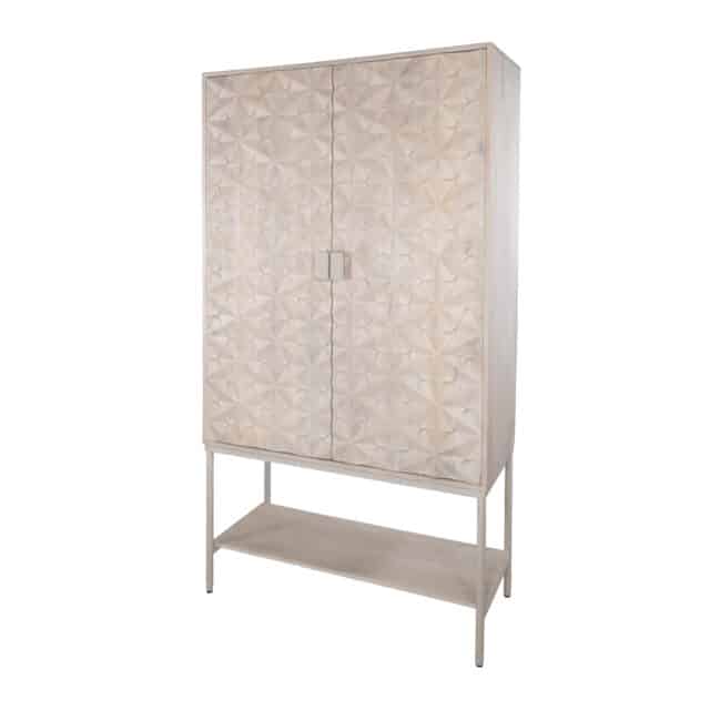2 Deurs Kast Trinity Met Onderplank Mango Ashblond