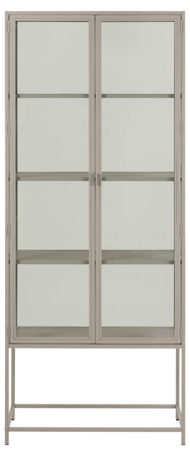 Vitrinekast Seaford 8211 Grijs Gepoedercoat Stalen Frame