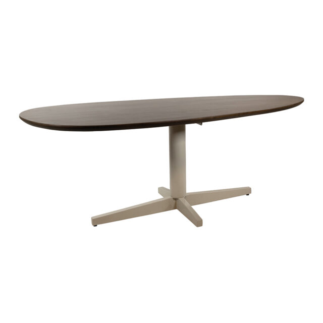 Eetkamertafel Taurus 190 8211 Organisch 8211 Poot Beige 8211 Mango Brown Walnut